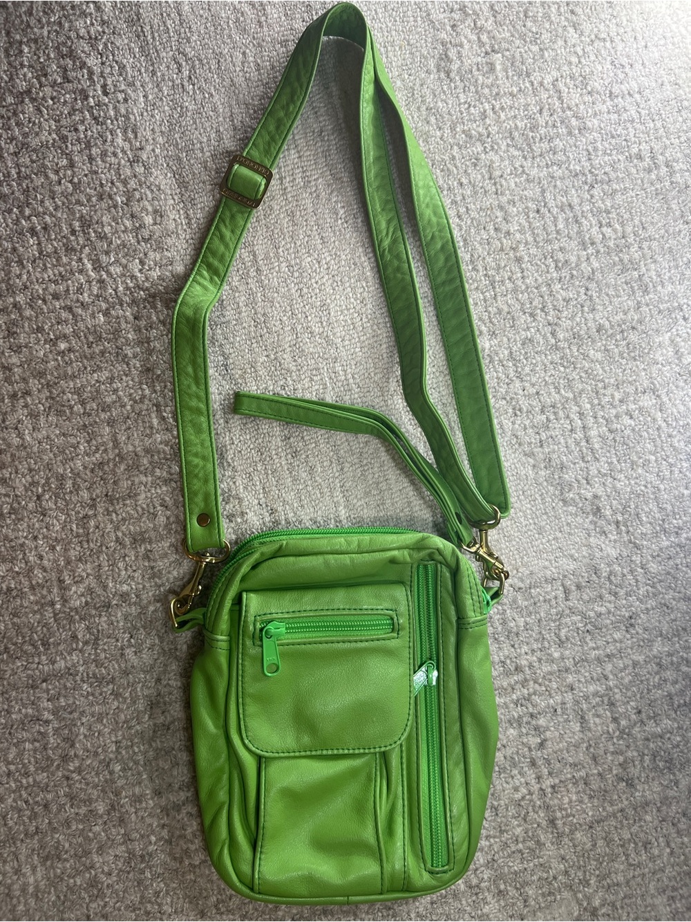 D’Onofrio genuine leather Green Women’s Crossbody Bag made in USA